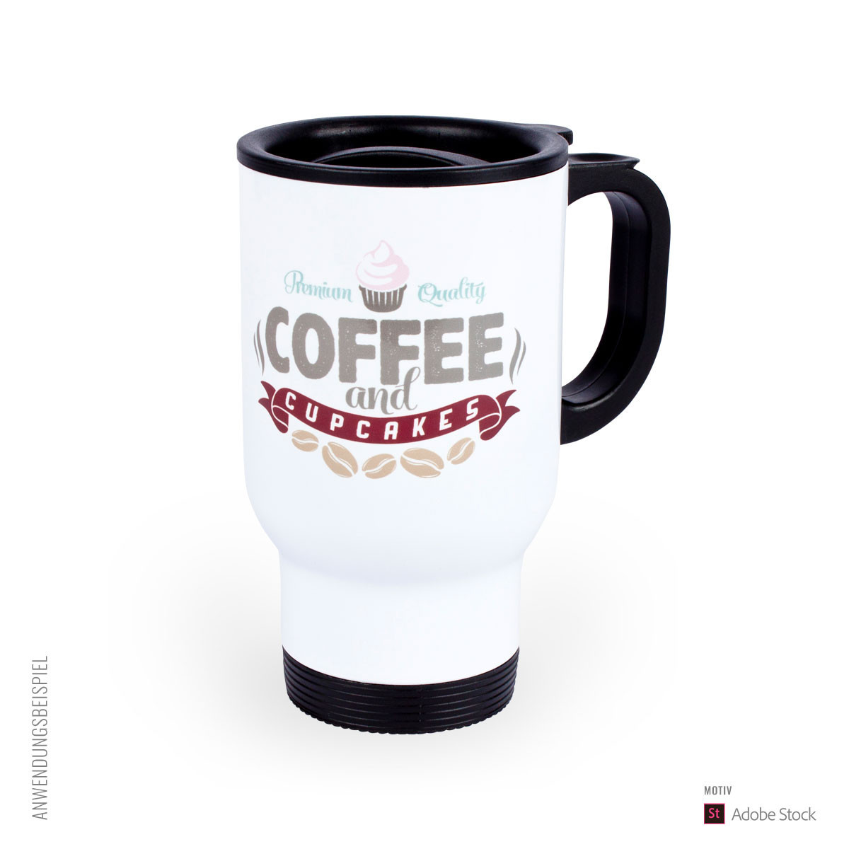 Sublimations - Thermotasse mit Griff aus Edelstahl 400ml