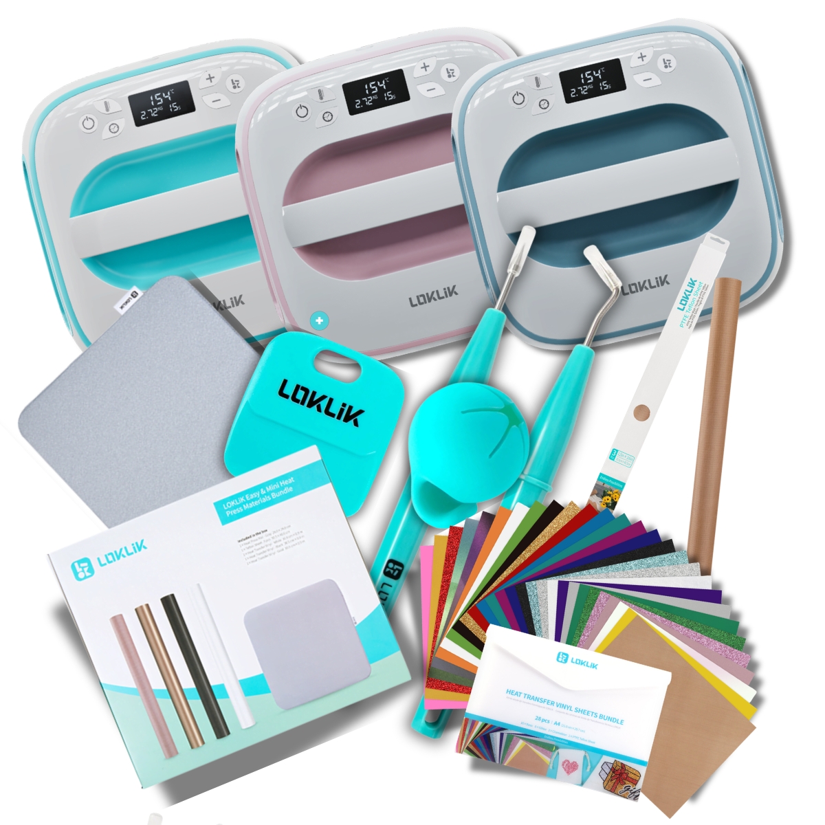 LOKLiK Easy Heat Press Power-Bundle – Professionelle Transferpresse