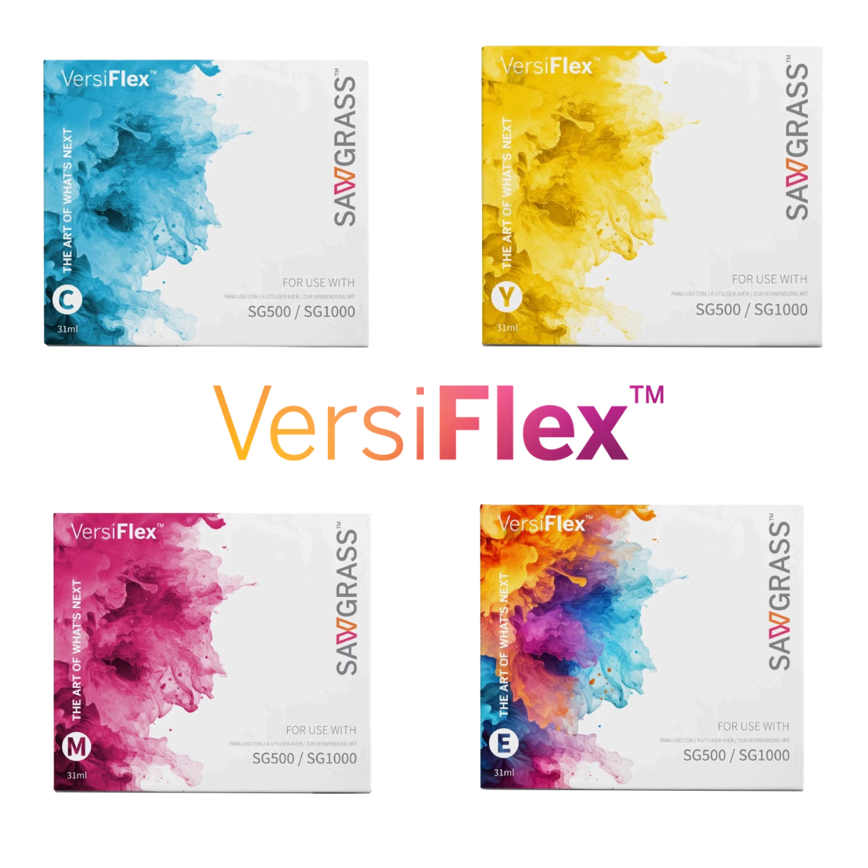 VersiFlex Tinte 31 ml – Einzelfarbe für SG500 & SG1000 (C/M/Y/Expander)