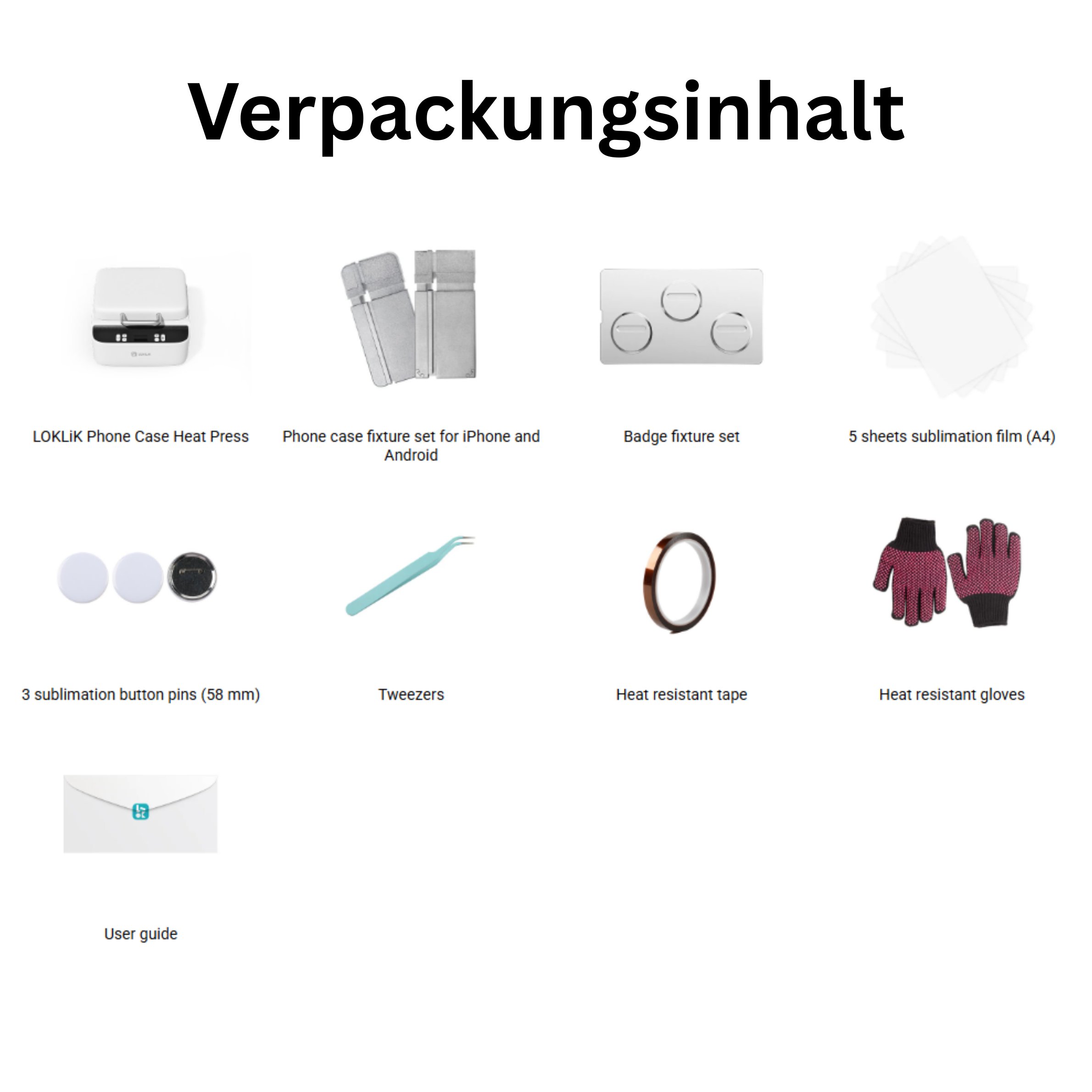 LOKLiK Phone Case Heat Press Starter Bundle