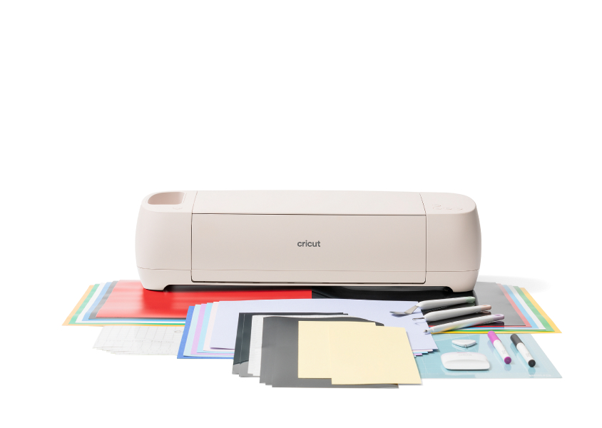 Cricut 2011287 Explore 4 Schneideplotter - Muschelweiß inkl. Essentials Bundle