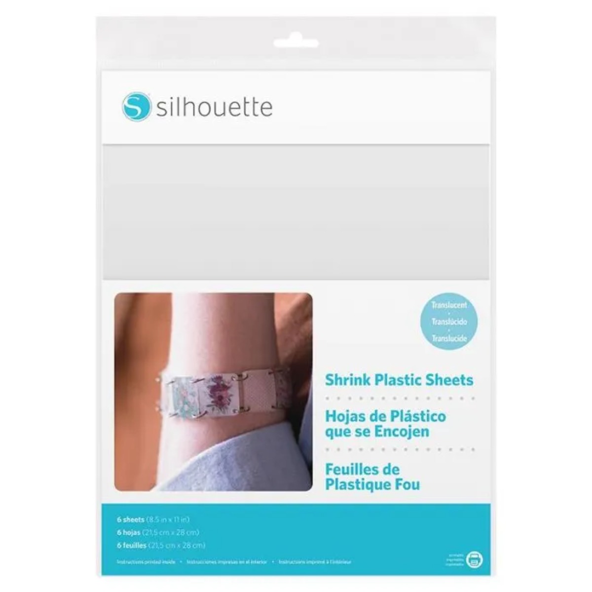 Silhouette Schrumpffolie (Inkjet) – Transparent oder Weiß – 21,5 × 27,9 cm (6 Blatt)