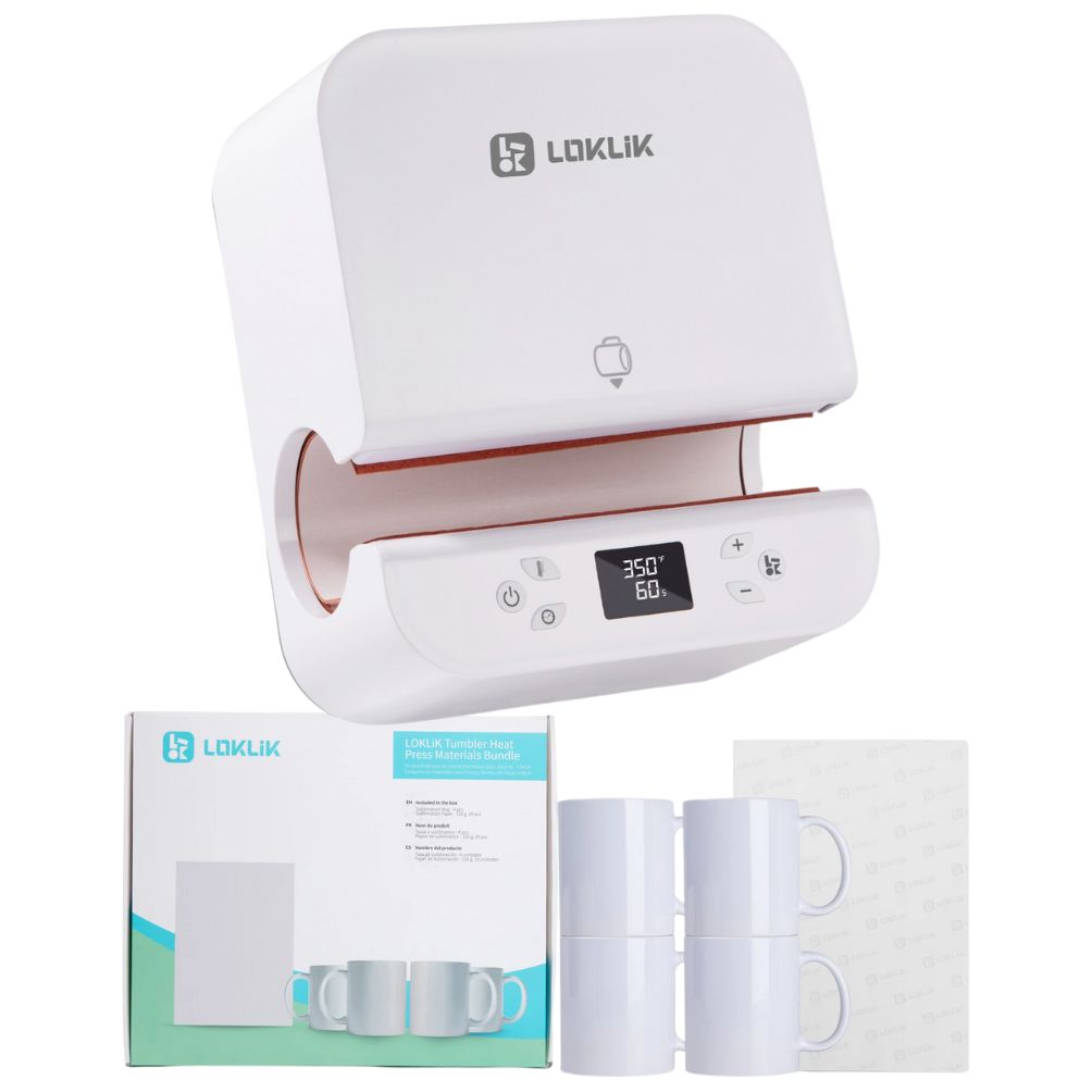 LOKLiK Auto Tumbler Heat Press Tassenpresse - Starter Bundle Computerausrüstung, Elektronik, Hardware, Überwachen, Bildschirm