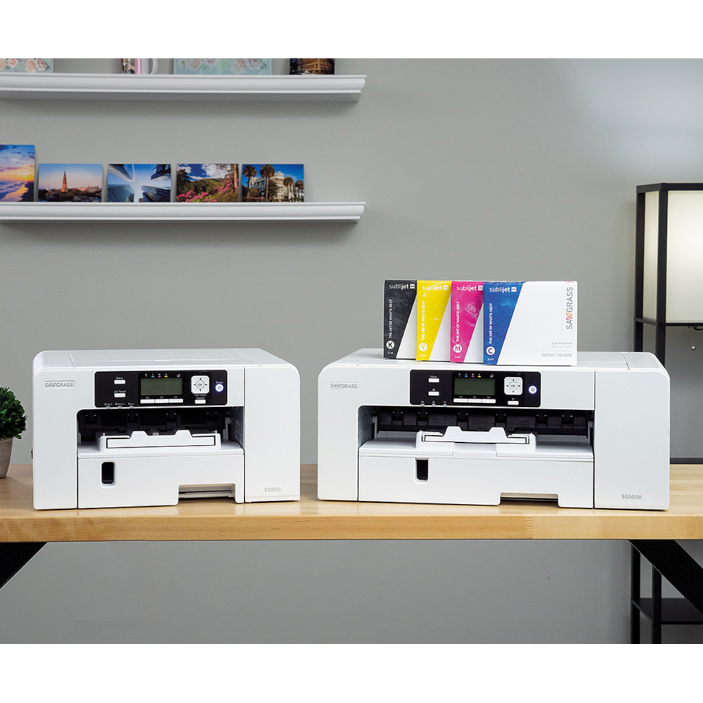 Sawgrass SG500 A4 Sublimationsdrucker inkl. 31 ml Tinte und A4 Sublimationspapier (Standard Bundle) Sawgrass SG500 A4 Sublimationsdrucker inkl. 31 ml Tinte und A4 Sublimationspapier (Standard Bundle)