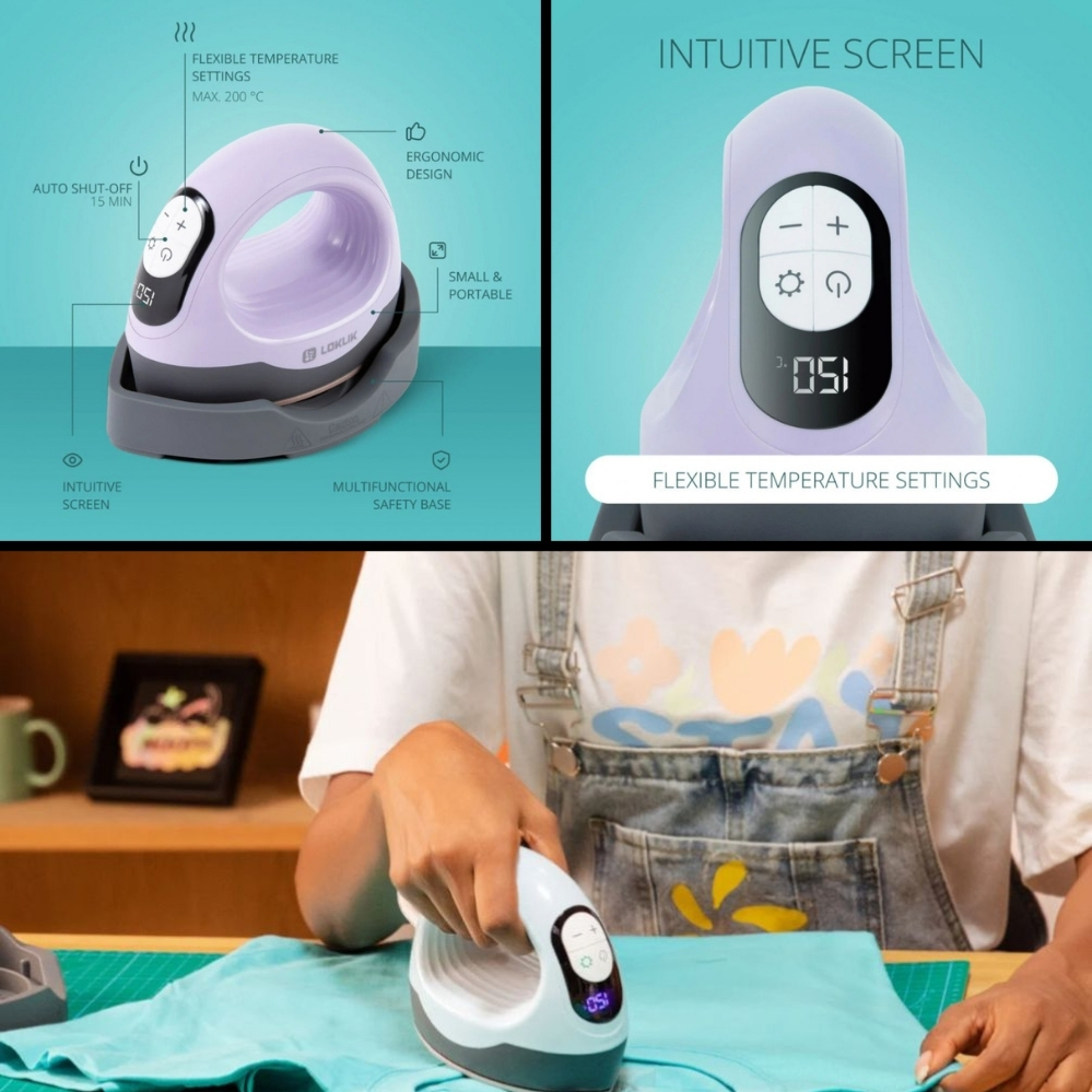 LOKLiK ImPress™ Mini 3 Transferpresse + Flexfolien Bundle A4