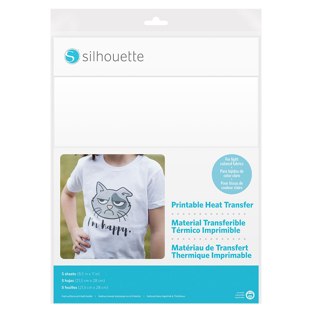Silhouette Bedruckbare Aufbügelfolie Textilien (5 Blatt)