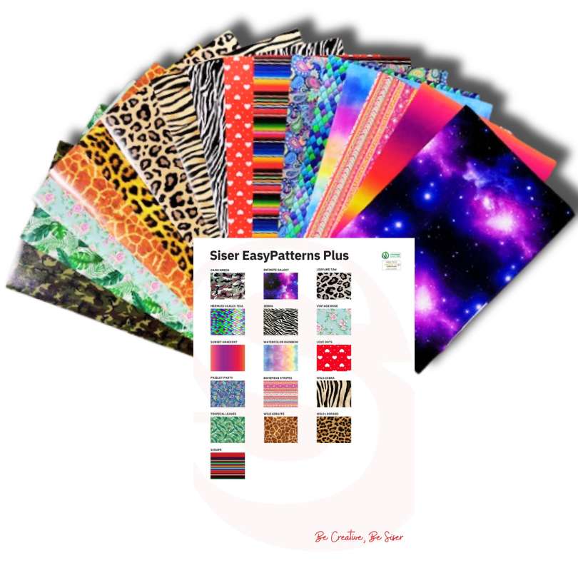 Siser EasyPatterns Plus Flexfolie Bundle + Siser Farbkarte Kunst, Collage