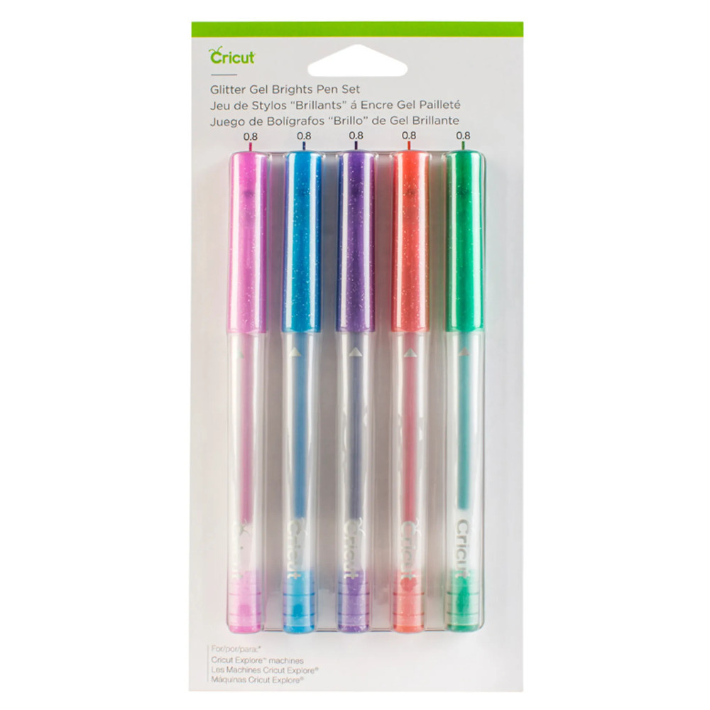 Cricut 2004026 Glitzer-Gelstifte (0,8 mm) Helle Farben Cricut 2004026 Glitzer-Gelstifte (0,8 mm) Helle Farben