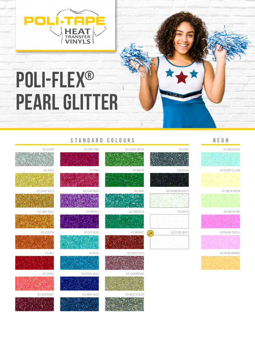 Poli-Flex Pearl Glitter Flexfolie 422 Burgundy 30 x 20 cm 