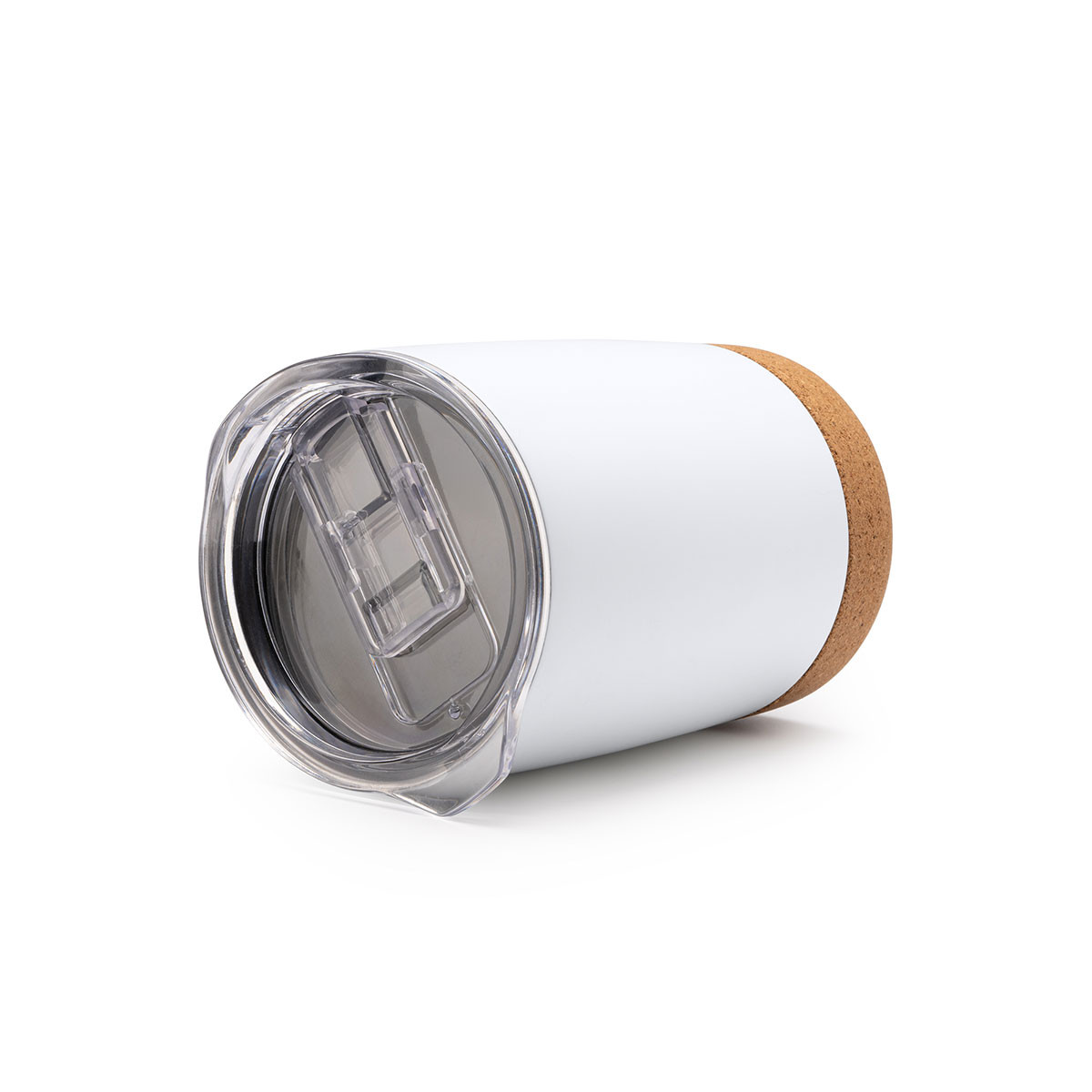 Siebdruck Edelstahlbecher mit Korkboden & Doppelwand 380ml