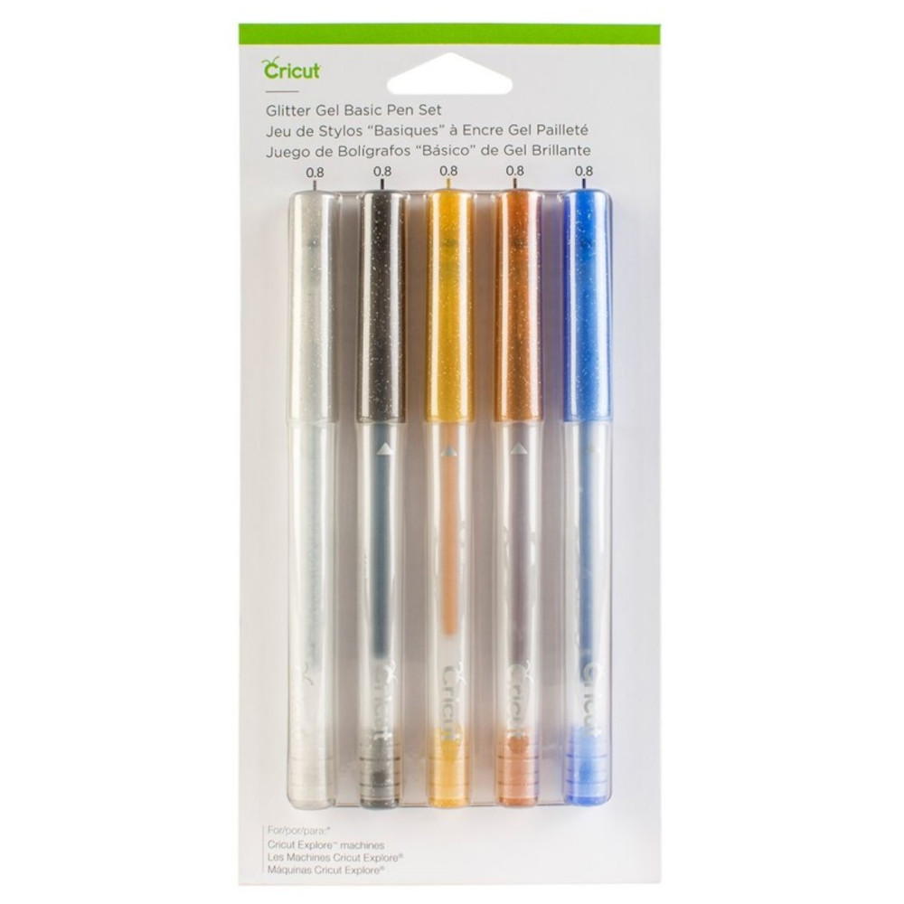 Cricut 2004025 Glitzer-Gelstifte (0,8 mm) Standardfarben Cricut 2004025 Glitzer-Gelstifte (0,8 mm) Standardfarben