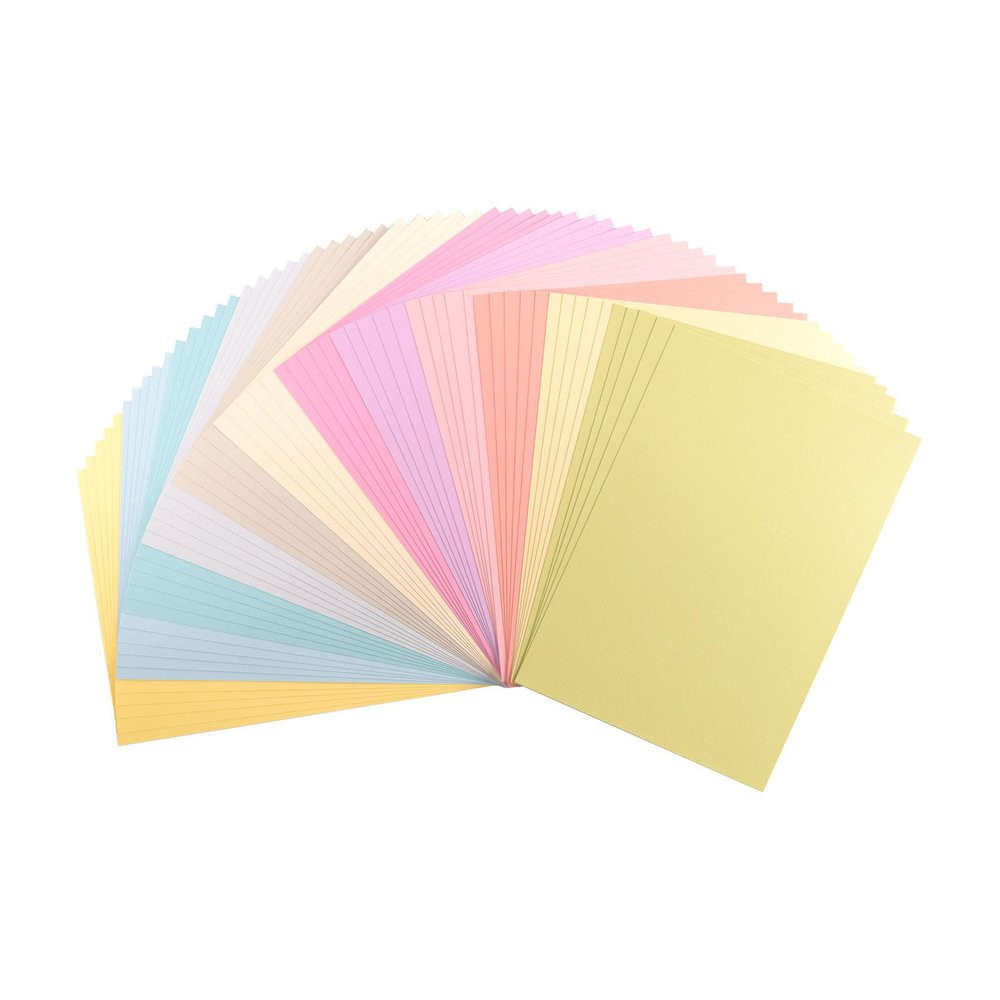 Florence Cardstock Papier Pastellfarben 21 x 29,7 cm (216 g) - 60 Stück