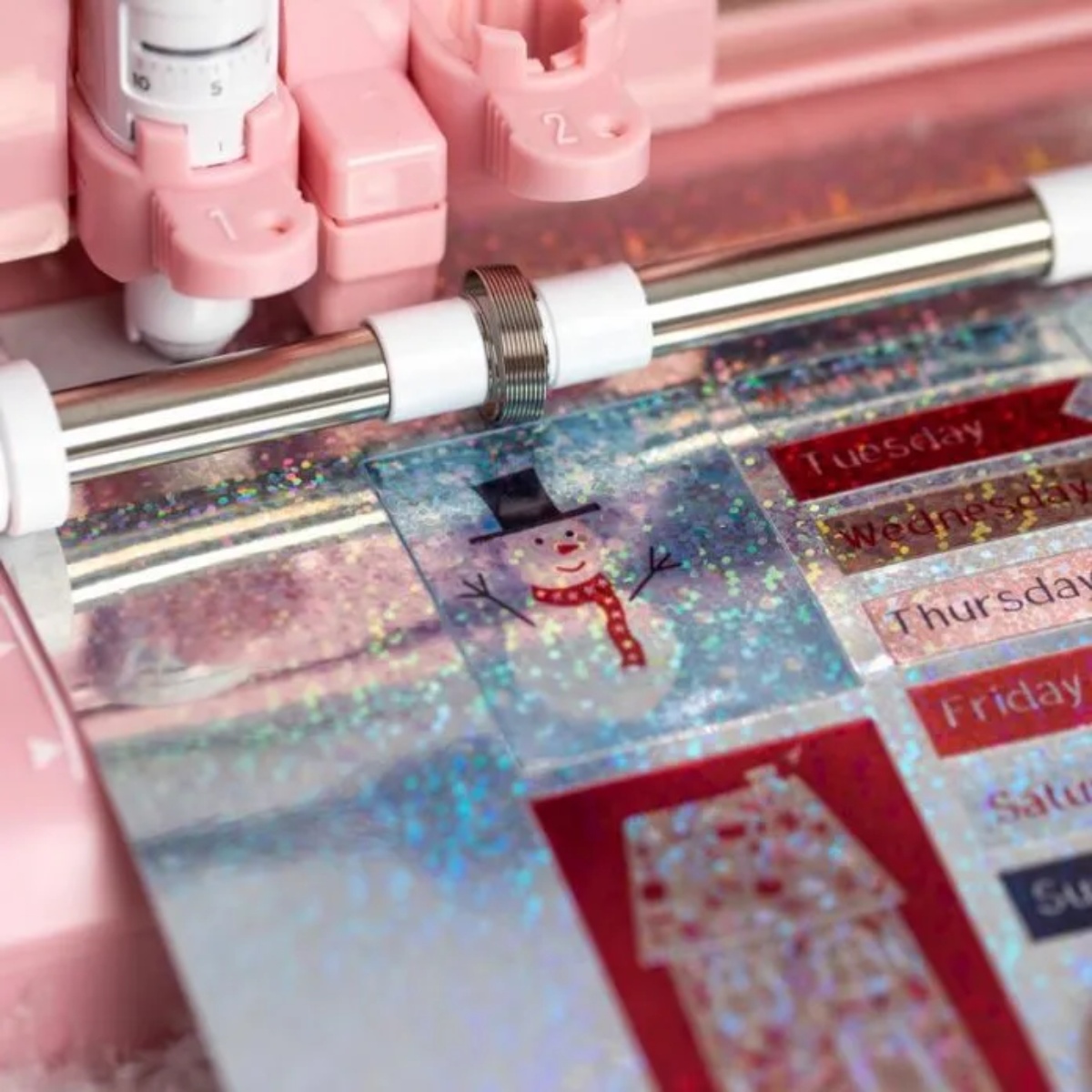 Silhouette Holografische Punkte Aufkleberbögen (Inkjet) – 21,6 × 27,9 cm (8 Blatt)