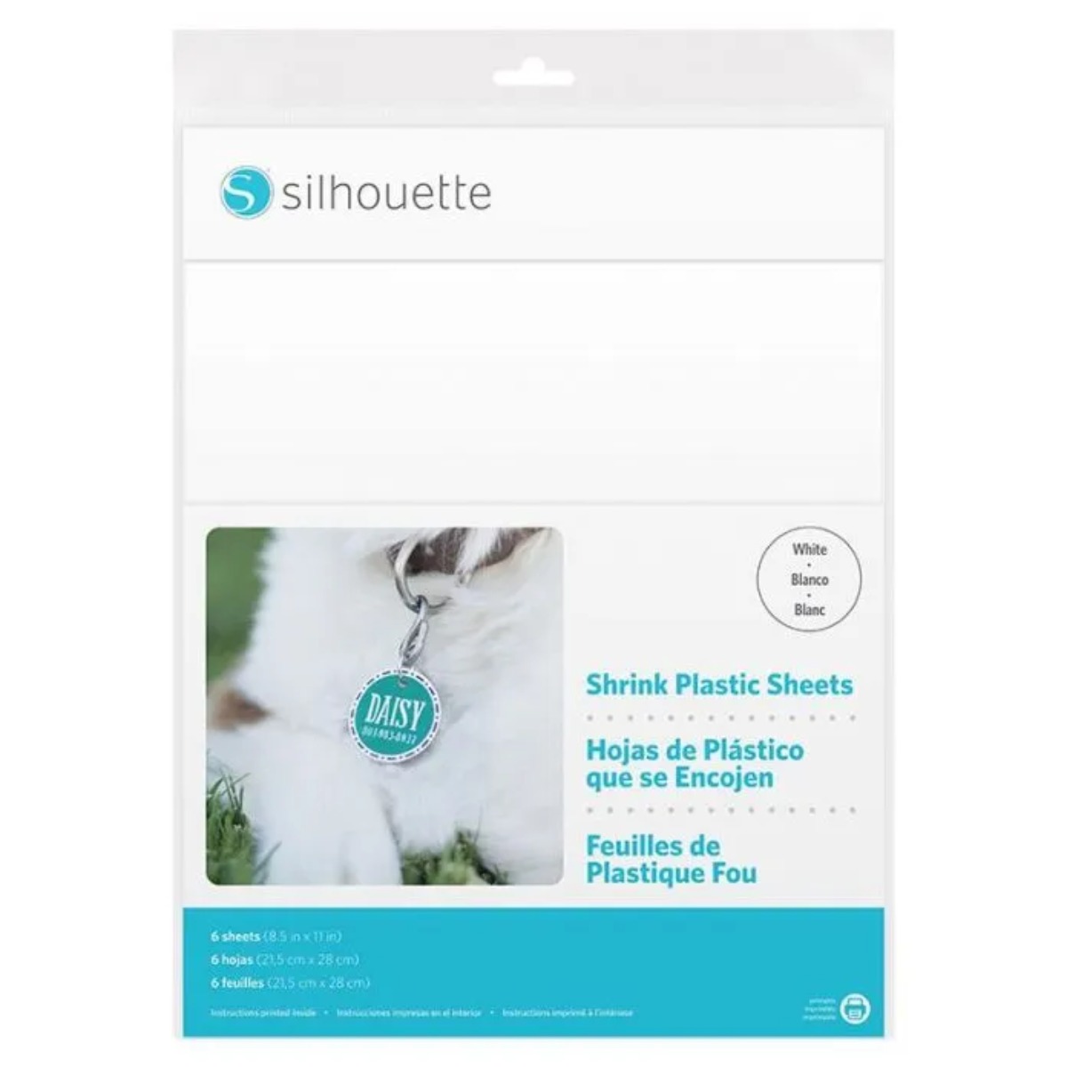 Silhouette Schrumpffolie (Inkjet) – Transparent oder Weiß – 21,5 × 27,9 cm (6 Blatt)