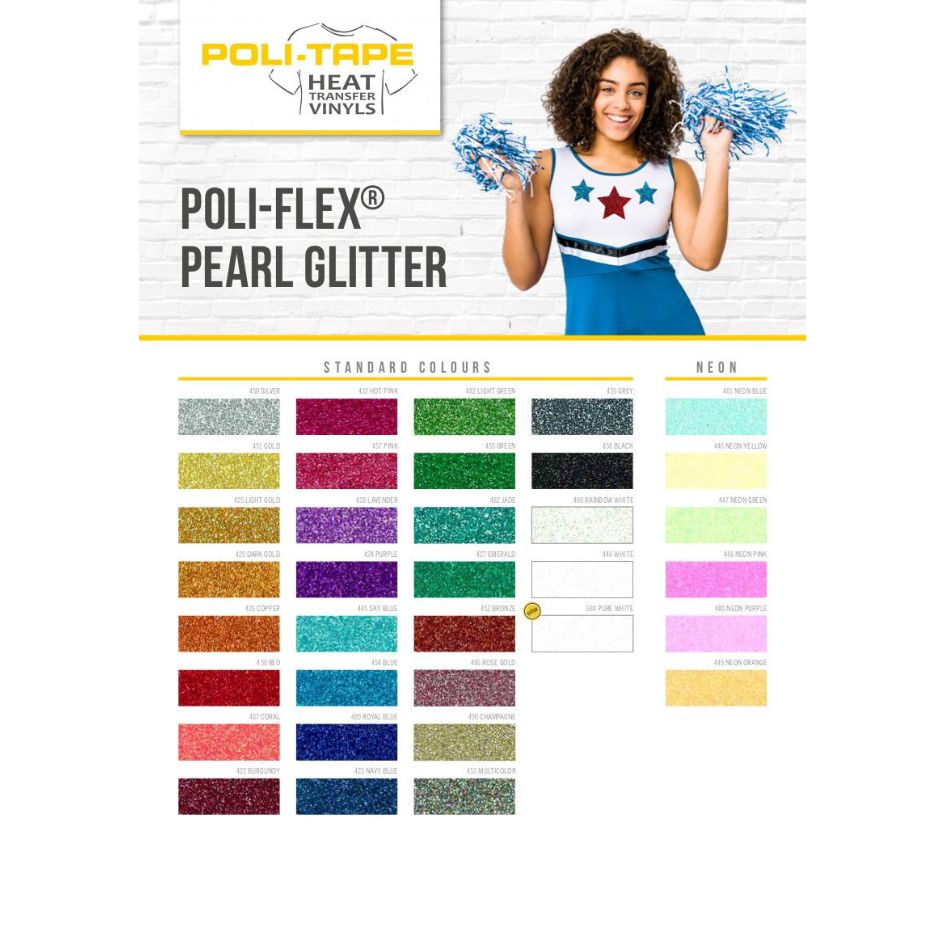 Poli-Flex Pearl Glitter Flexfolie Person