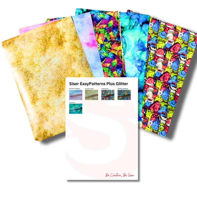 Siser EasyPatterns Plus Glitter Flexfolien Bundle + Siser Farbkarte