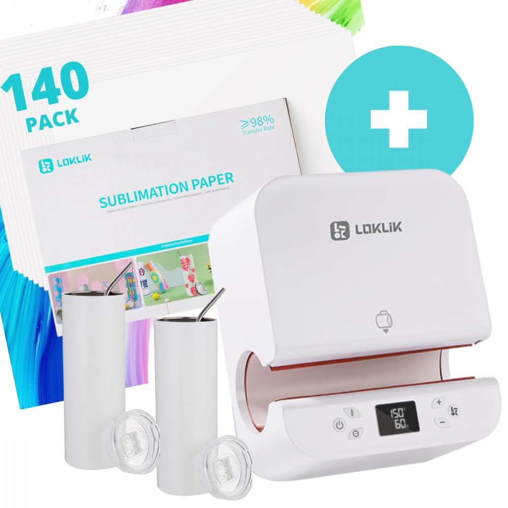 LOKLiK Auto Tumbler Heat Press  Sublimation Startklar-Set