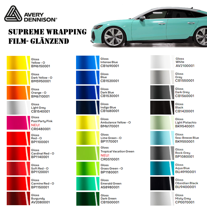Avery Dennison® Supreme Wrapping Film EA (Glänzend), (1,52m)
