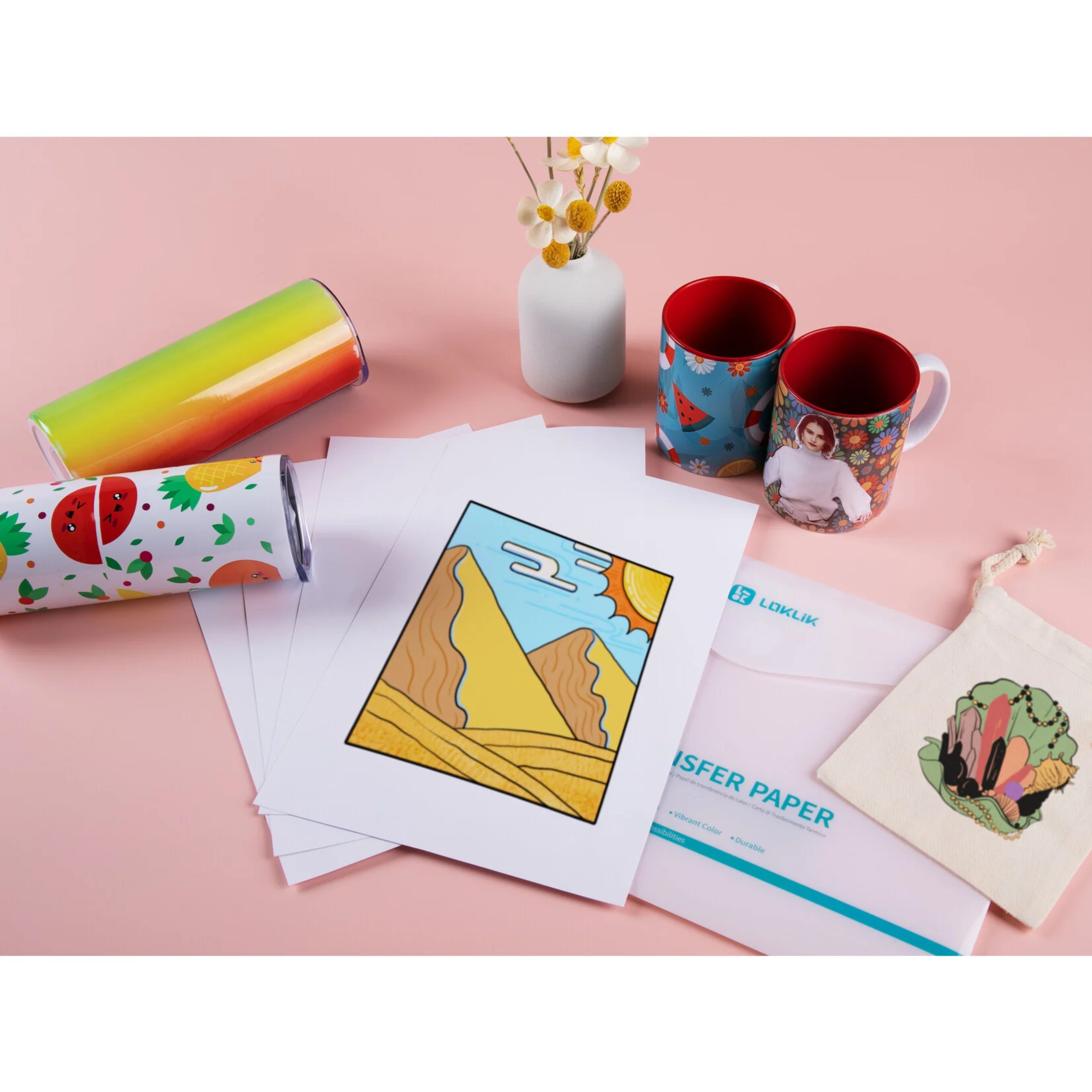 LOKLIK Transferpapier für dunkle Textilien A4 - 8 Stück