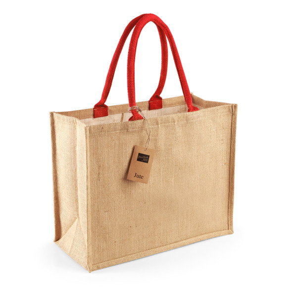 Westford Mill Unisex Jute Classic Shopper W407 - OneSize