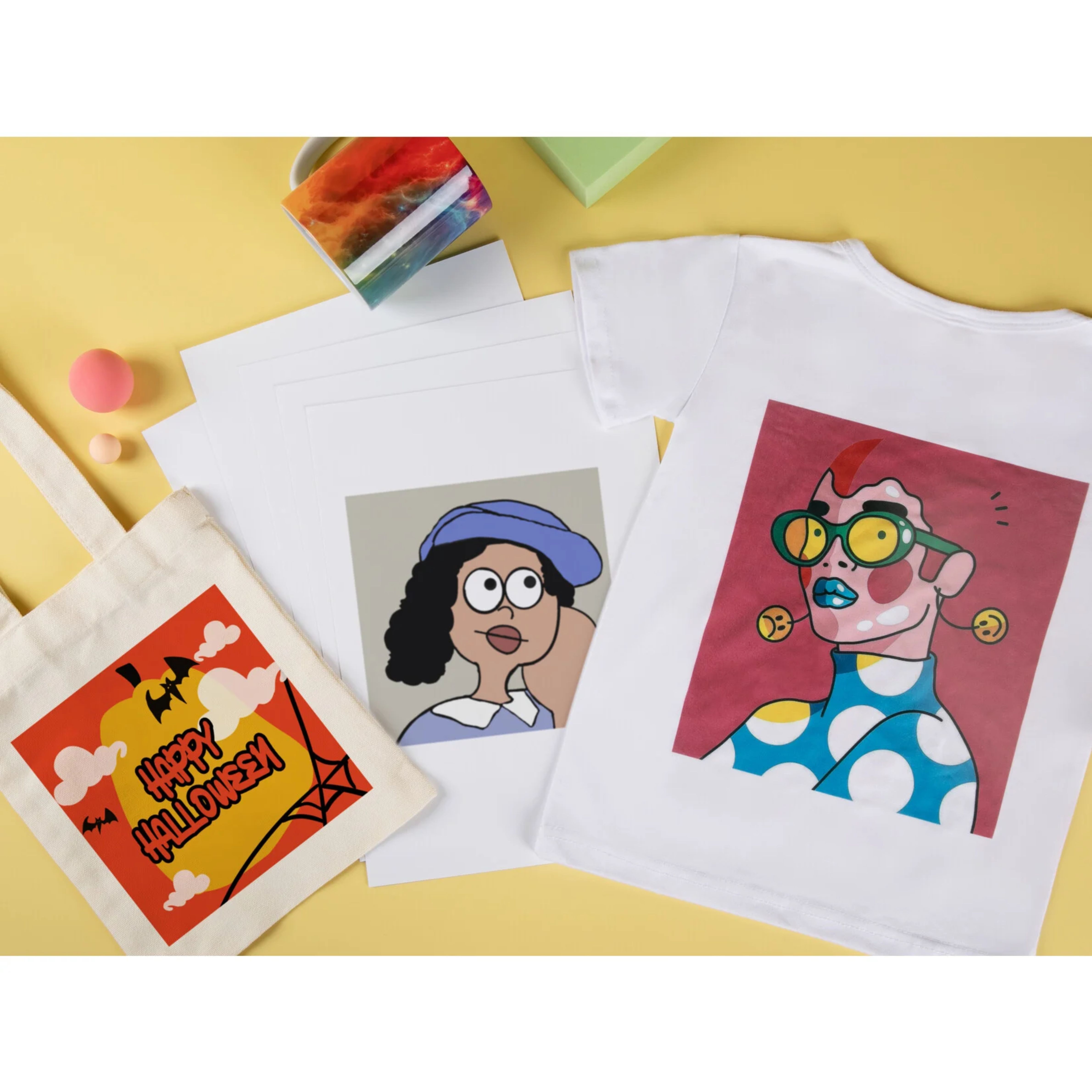 LOKLIK Transferpapier für helle Textilien A4 - 8 Stück