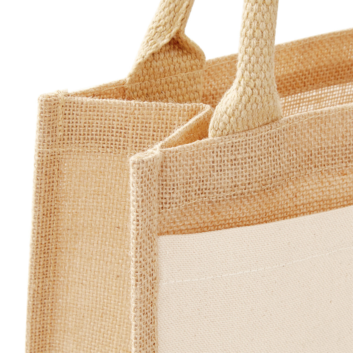 Westford Mill Unisex Jute  Midi Tote W426 - OneSize