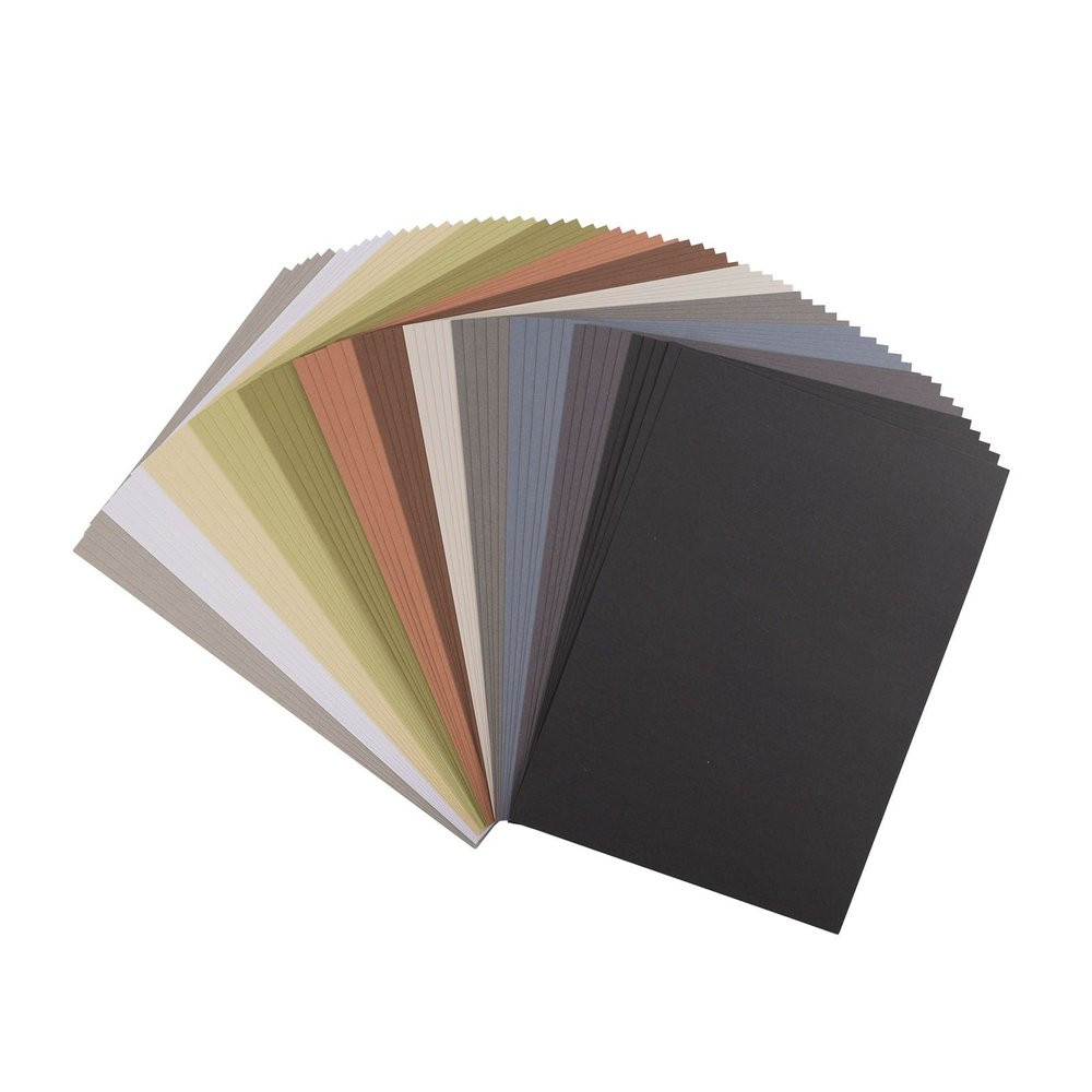 Florence Cardstock Papier Erdfarben 21 x 29,7 cm (216 g) - 60 Stück