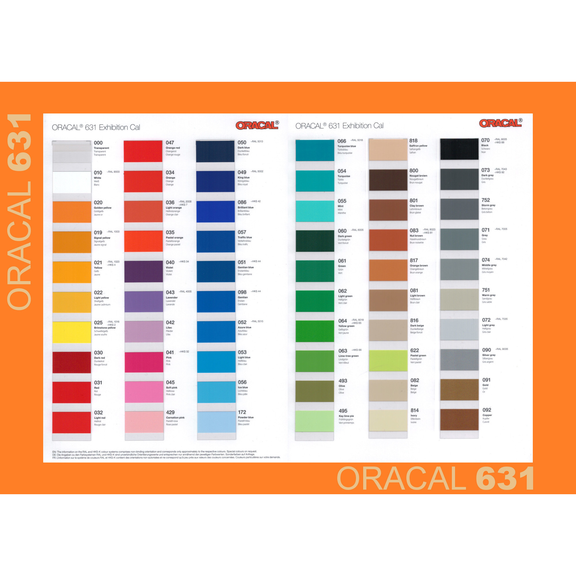 Oracal 631 Matte Vinylfolie Oracal 631 Matte Vinylfolie