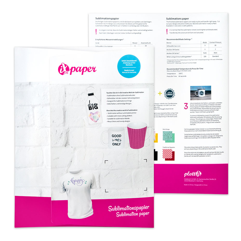 plottiX iXpaper Sublimationspapier 2er-Pack