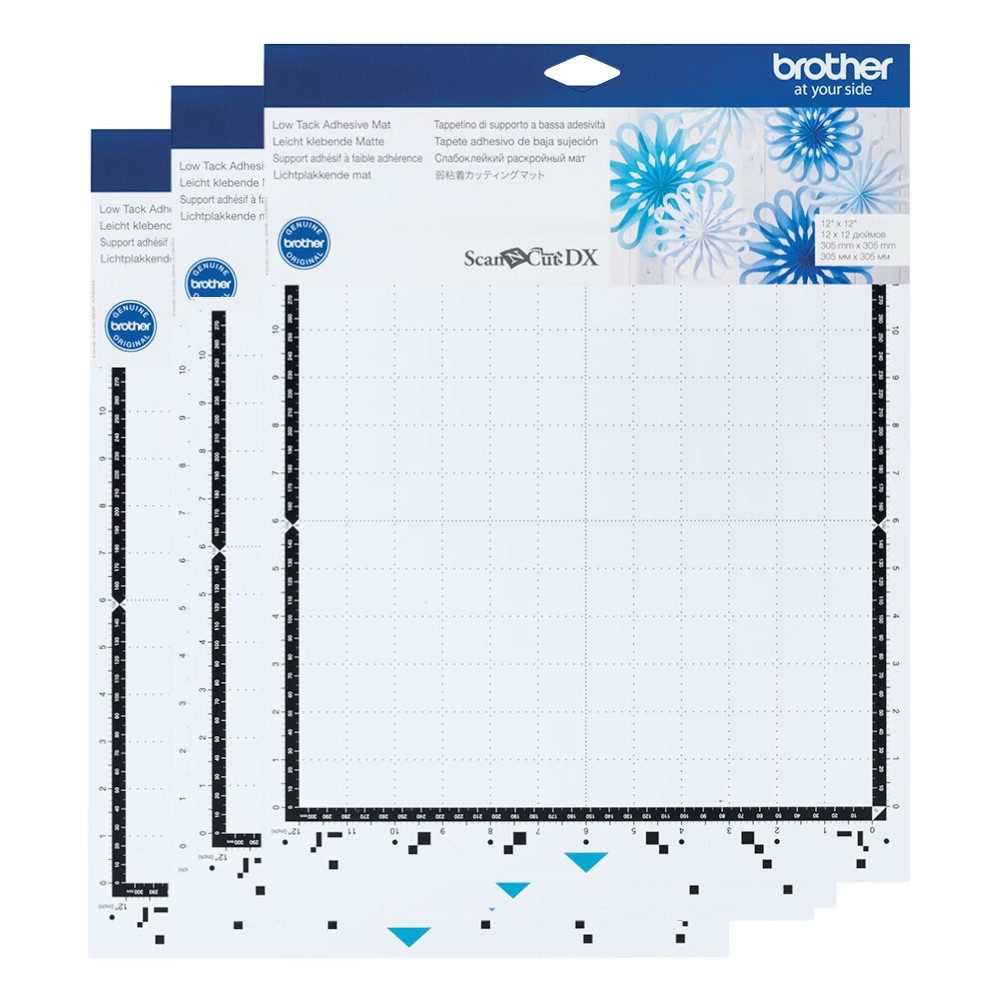 Brother CADXMAT3LOW12 SDX leichtklebende Matte 12" x 12" 3er Pack Seite, Text