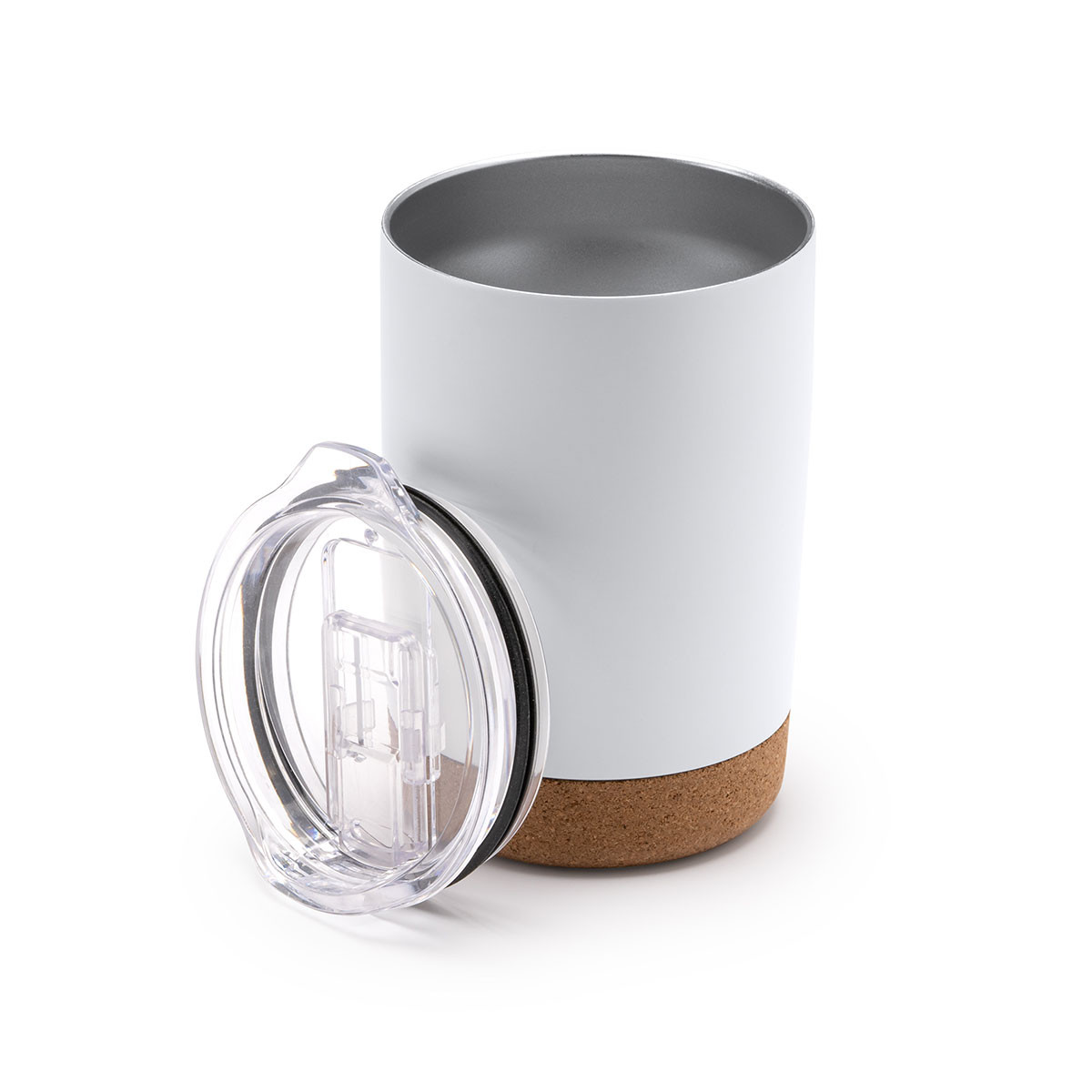 Siebdruck Edelstahlbecher mit Korkboden & Doppelwand 380ml