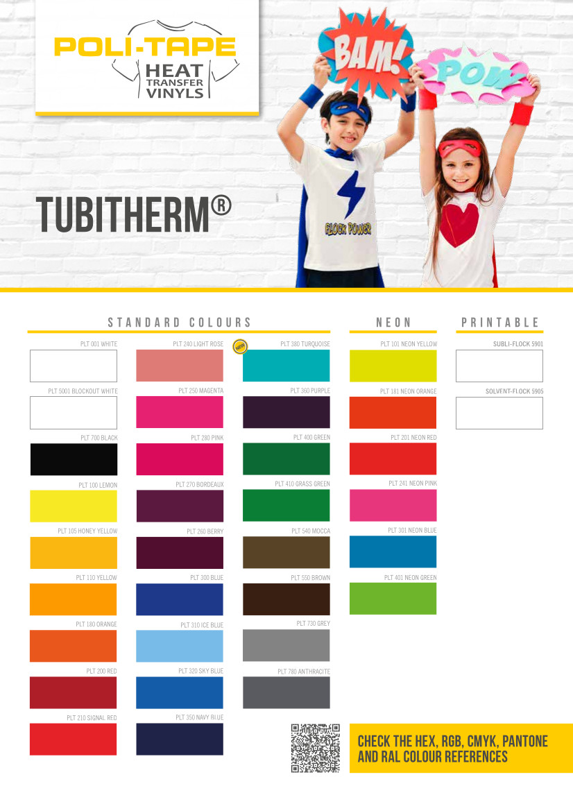 Farbkarte Poli-Tape Tubitherm Farbkarte Poli-Tape Tubitherm