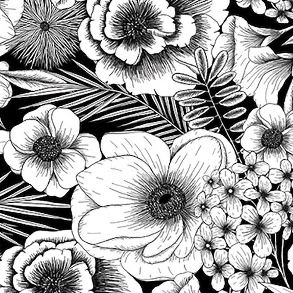 Black and White Botanicals