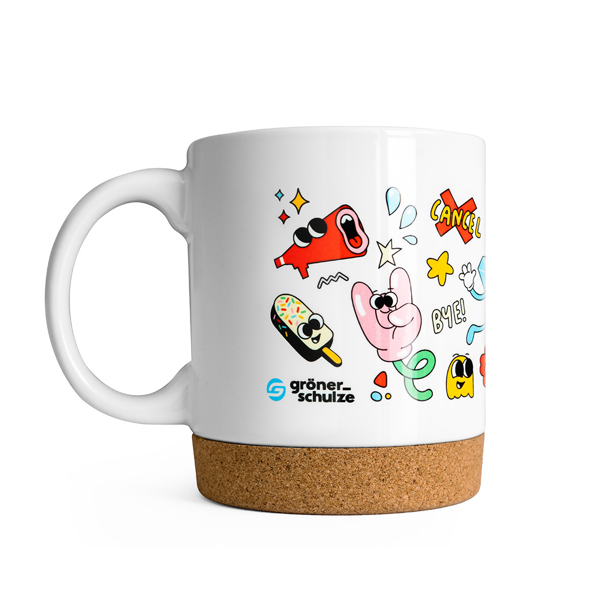 Sublimationstassen mit Korkboden weiß 320 ml